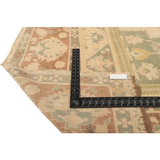 Mid 20th Century Vintage Turkish Oushak Rug - 07'09 X 12'09 For Sale - Image 5 of 8
