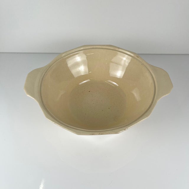 20th Century Salad Bowl with Floral Motif from Sarreguemines, 1920s For Sale - Image 3 of 12