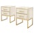 Wood Ivory Murano Glass and Polished Brass Two-Drawer Nightstands from Justfurnituress SRL, Set of 2 For Sale - Image 7 of 7