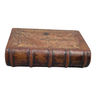 Antique Wooden Book Match Safe For Sale