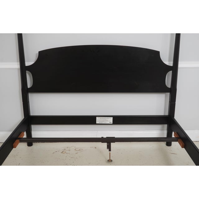 Traditional Stickley Black Pencil Point Queen Size Bed For Sale - Image 3 of 17