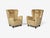 1950s Finnish Modern, Wingback Chairs, Beige Velvet, Wood, Finland, 1950s For Sale - Image 5 of 12