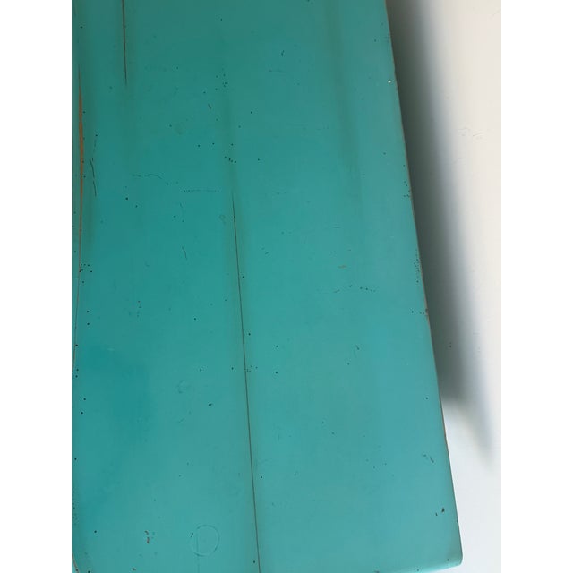 French Louis XIV Style Turquoise Chest of Drawers Attributed to Moissonnier For Sale In New York - Image 6 of 6
