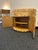 Demi-lune natural poplar burl nightstand from Four Hands with lots of bedside storage - spacious cabinetry with shelving...