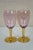 Late 20th Century Arlecchino Harlequin Colored Iridescent Wine Glasses Goblets Gilt Stems- Set of 8 For Sale - Image 9 of 13