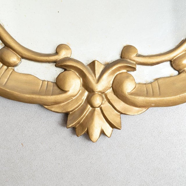 20th Century French Golden Cornucopia Mirror, 1960s For Sale - Image 6 of 9