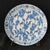 Art Deco Chinese Ceramic Plate,Qianlong Marked Blue and White Porcelain Plate Hand Painted Bats Pattern For Sale - Image 3 of 11
