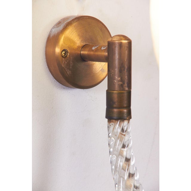 Brass and Glass Wall Lamps from Ercole Barovier, 1940s, Set of 2 For Sale - Image 15 of 18