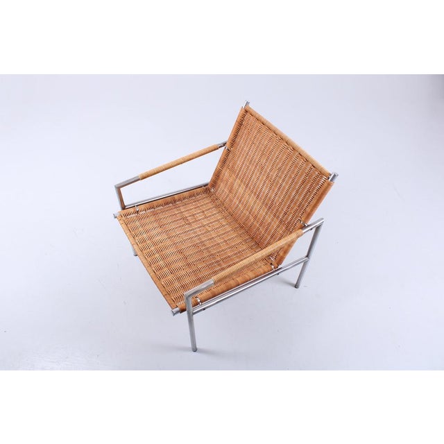 Beige Rattan SZ01 Lounge Chair by Martin Visser for T Spectrum, 1960s For Sale - Image 8 of 18