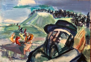 Ervin B. Nussbaum, Modernist American Judaica Painting Gaon and his Disciples