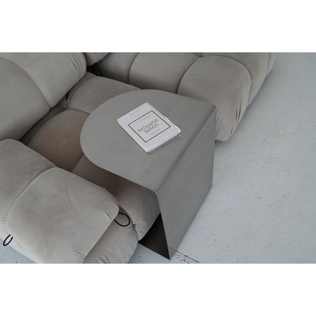 Not Yet Made - Made To Order C Shaped Side Table in Stainless Steel by Veliento For Sale - Image 5 of 10