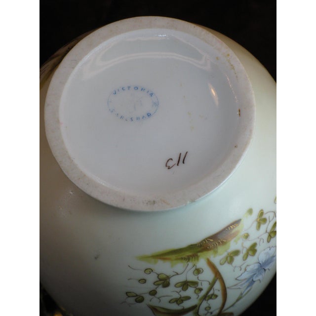 Mid 19th Century Vase Art Deco Porcelain Hand Painted Gold Carlsbad Austrian Cubist Victorian For Sale - Image 18 of 18