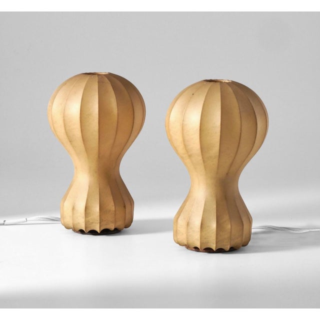 Small Gatto Cocoon Table Lamps by Achille and Pier Giacomo Castiglioni for Flos, 1960s, Set of 2 For Sale - Image 14 of 18