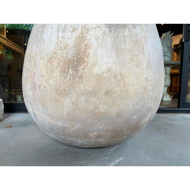 French Large Circa 1900 French Antique Teardrop Biot Jar With Yellow Glaze For Sale - Image 3 of 15