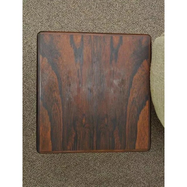 Mid 20th Century Mid Century Danish Modern Club Chair Sectional Sofa Set With Rosewood End Tables For Sale - Image 5 of 12