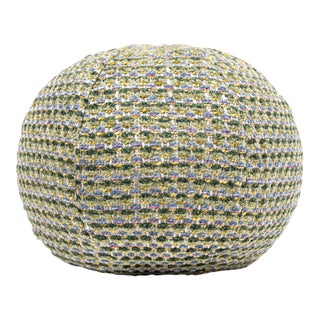 The House Of Scalamandré Heatherton Circle Pillow In Glen For Sale