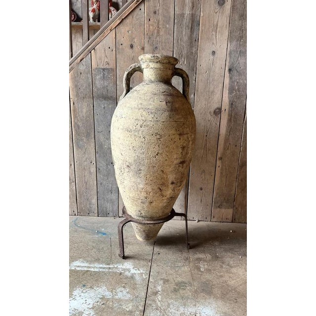 Large antique mounted Amphora/ urn Great condition Dimensions 107cm height – total height 145cm diameter Height of amphora...