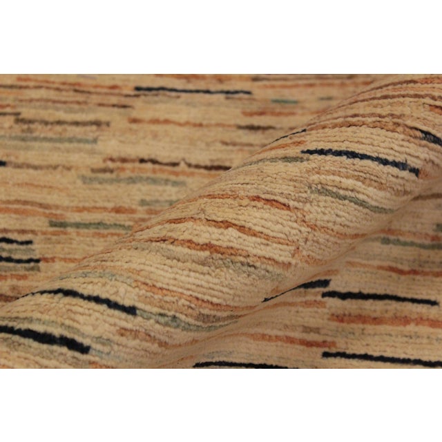 Textile Bohemian Gabbeh Beige/Orange Wool Rug- 2'8'' X 3'11'' For Sale - Image 7 of 10