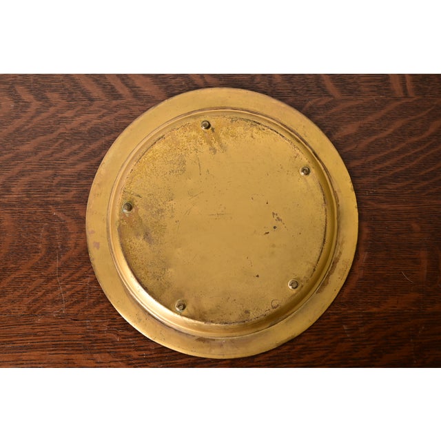 Louis Comfort Tiffany Furnaces Favrile Bronze Doré and Enamel Charger Plate or Tray, 1920s For Sale - Image 9 of 12