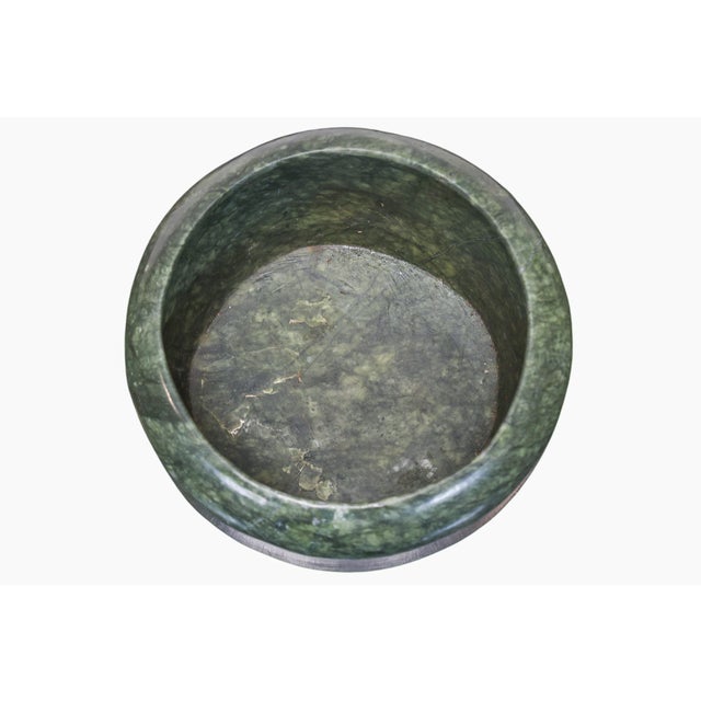Early 20th Century Dark Green Solid Jade Pot Chairish