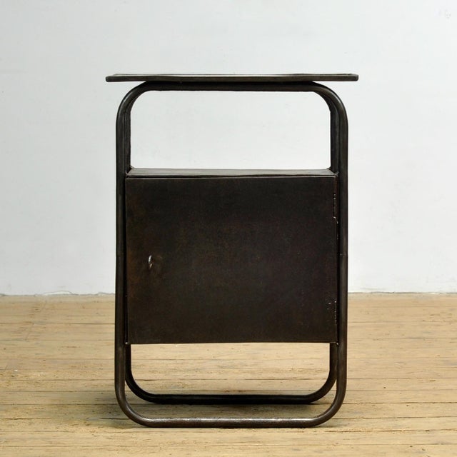 Vintage Iron Nightstand, 1920 For Sale - Image 9 of 12