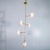 2000 - 2009 Modern brass chandelier with opaline glass shades For Sale - Image 5 of 12