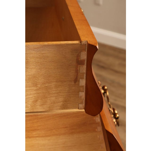 Late 20th Century Century Furniture French Style Bombe Chest With Marble Top For Sale - Image 5 of 18