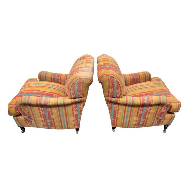 2000 - 2009 George Smith Standard Arm Chairs For Sale - Image 5 of 10