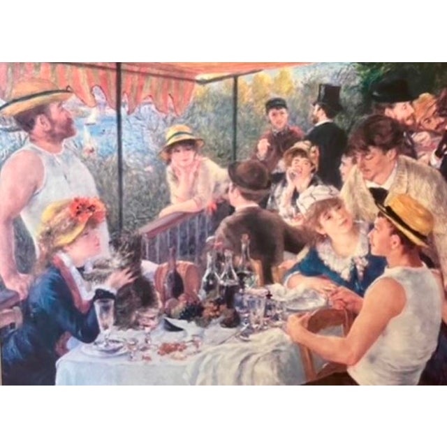 Wood Le Déjeuner Des Canotiers by Pierre Auguste Renoir -1956 Print Made in Paris France For Sale - Image 7 of 8