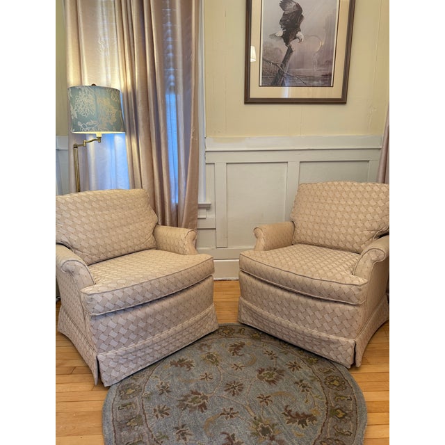 Elevate your space with this extremely rare pair of Mid-Century Modern Kunzelmann lounge chairs, dating to the 1970s....