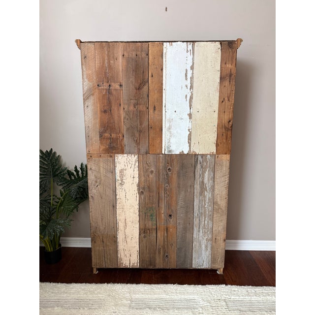 Vintage Rustic Solid Reclaimed Wood Farmhouse Bookcase For Sale - Image 11 of 11