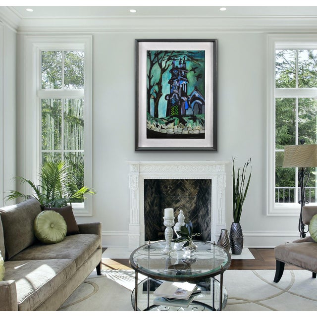 Joan Gillchrest, Church and Churchyard, Mid 20th Century, Oil Painting, Framed For Sale - Image 10 of 18