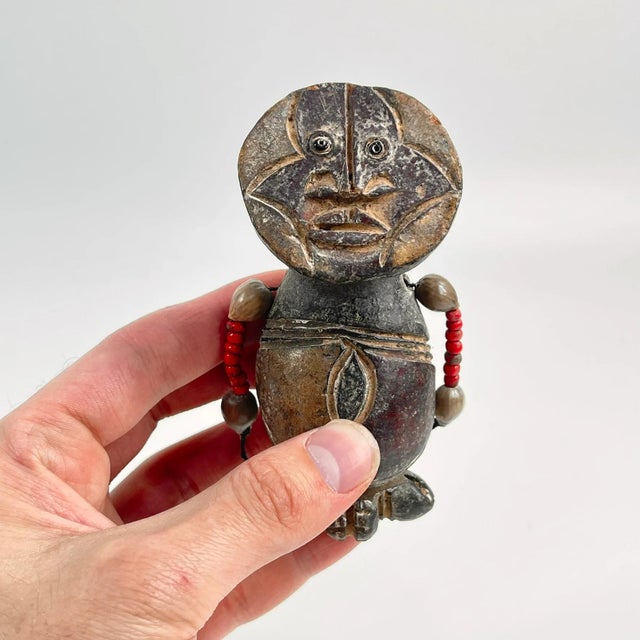 Stone Gray Early 20th Century Tikar Clay House God 4.5inch Cameroon For Sale - Image 8 of 8