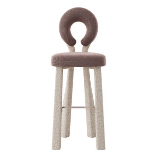 Mary Bar Chair with Upholstered Legs by Ottiu For Sale