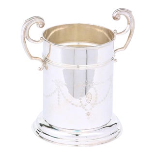 English Sheffield Silver Plated Barware Wine Bottle Holder For Sale