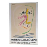 Pablo Picasso Spanish, 1881–1973 PIcasso, Hommage a Rene Char Musee D/Art Moderne De Cheret, 1969 Poster For Sale