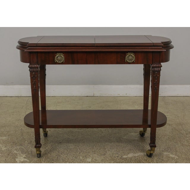 Karges French Louis XVI Flip Top Walnut Server For Sale - Image 13 of 13