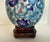 Blue Vintage Display Size Blue Floral Cloisonné Egg on Wood Stand For Sale - Image 8 of 12