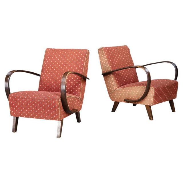Bentwood Lounge Chairs by Jindřich Halabala, Czechoslovakia, 1940s, Set of 2 For Sale - Image 17 of 17
