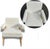 Mid-Century Modern MCM White Boucle Chair For Sale - Image 3 of 4