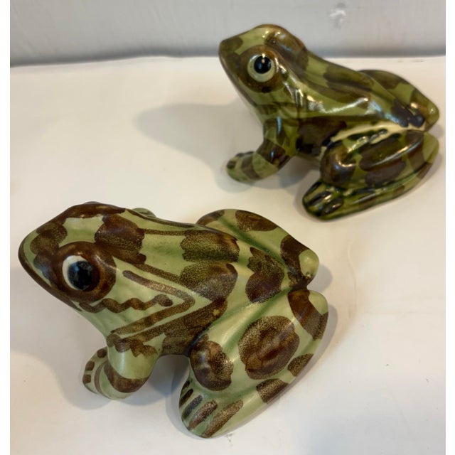 Mid-Century Modern Mid Century Ceramic Frogs - A Pair For Sale - Image 3 of 7