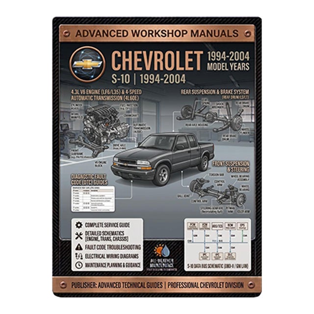 Chevrolet S-10 1994-2004, Car Repair Manual, Workshop Guide Book For Sale