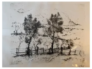 Josef Steib, Reit im Winkl, 1928, Etching