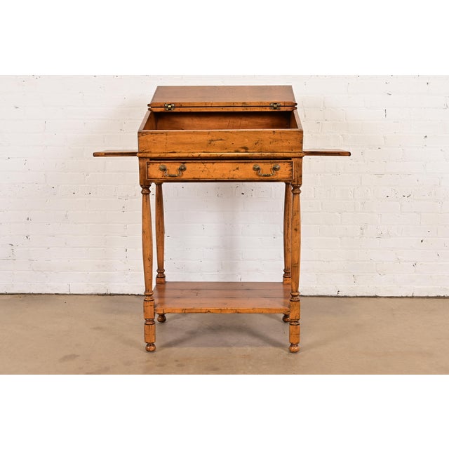 Chaddock Guy Chaddock Gustavian Slant-Front Maple Secretary Desk For Sale - Image 4 of 15