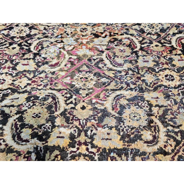 Late 19th Century Indian Agra Rug, Handwoven Wool Pile, Herati Design, 11' x 13' For Sale - Image 14 of 17