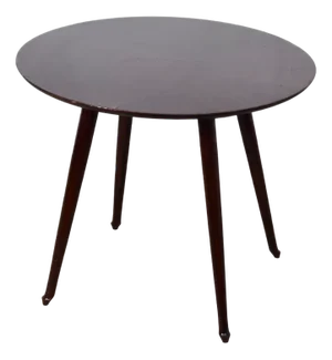 Circular Wooden Coffee Table, Italy, 1950s