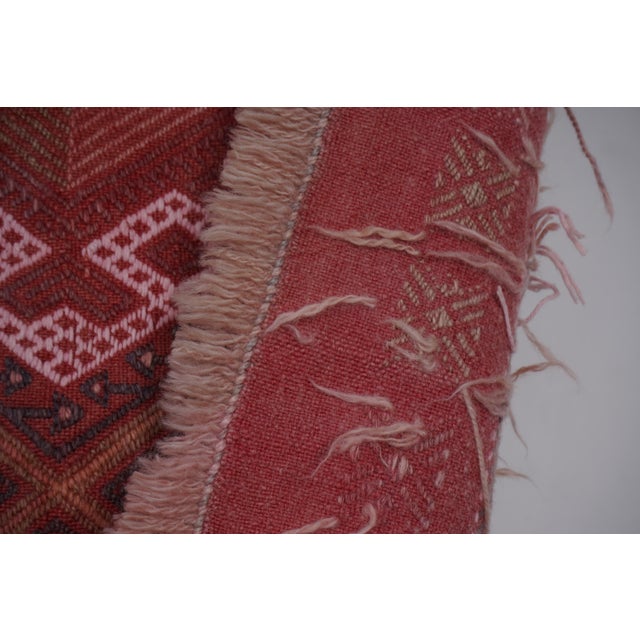 Turkish Jajim Kilim Rug - Wool Rug With Geometric Motif 5'1'' X 8'1'' For Sale - Image 9 of 10