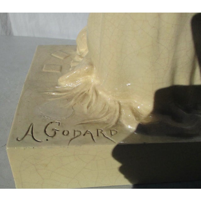 1930s Armand Godard French Faience Fortune Teller Figure For Sale In New York - Image 6 of 13