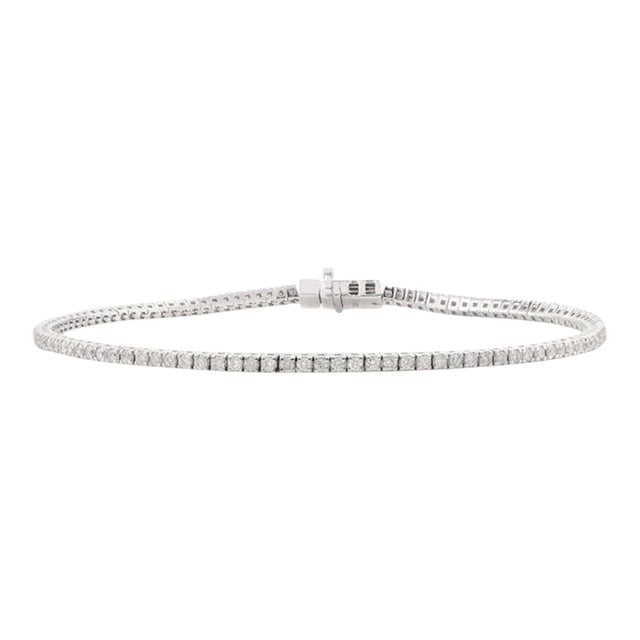 1.25 Ctw Diamond Sleek Stackable Bracelet Gift for Her For Sale
