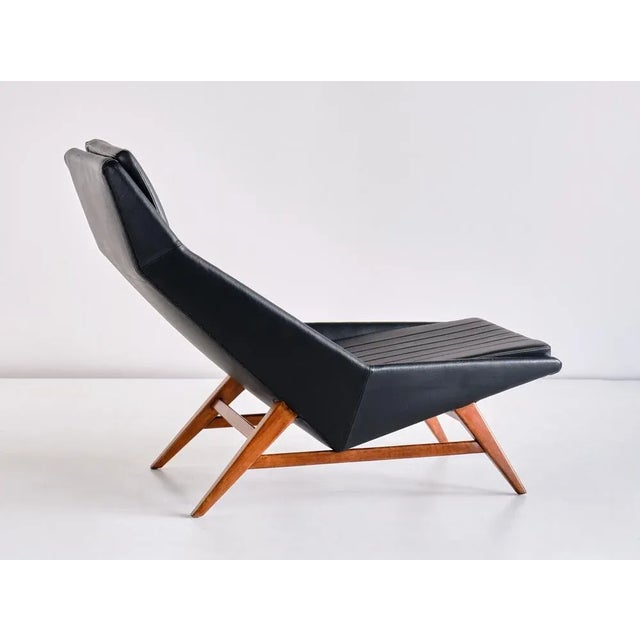 Lounge Chair in Leather and Beech by Svante Skogh for AB Hjertquist & Co, Sweden, 1955 For Sale - Image 10 of 12